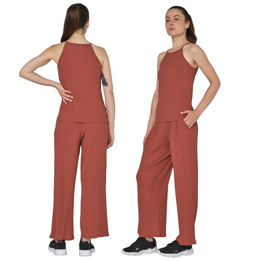 Ribbed Tank Top with Built-In Bra RAMONA