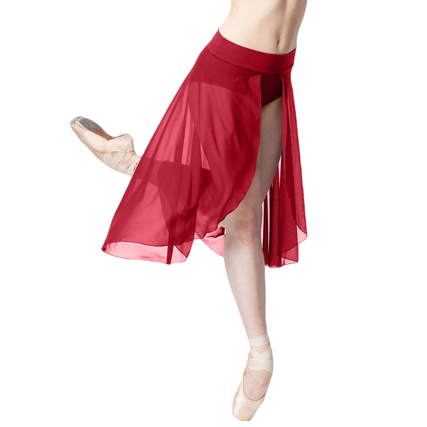 Mesh Long Skirt with Built in Shorts